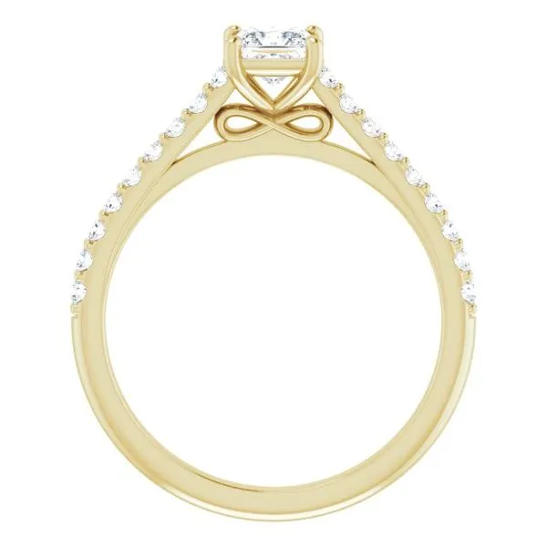 Accented Infinity-Inspired Engagement Ring Image 2 JF Jones Jewelers Rochester, NY