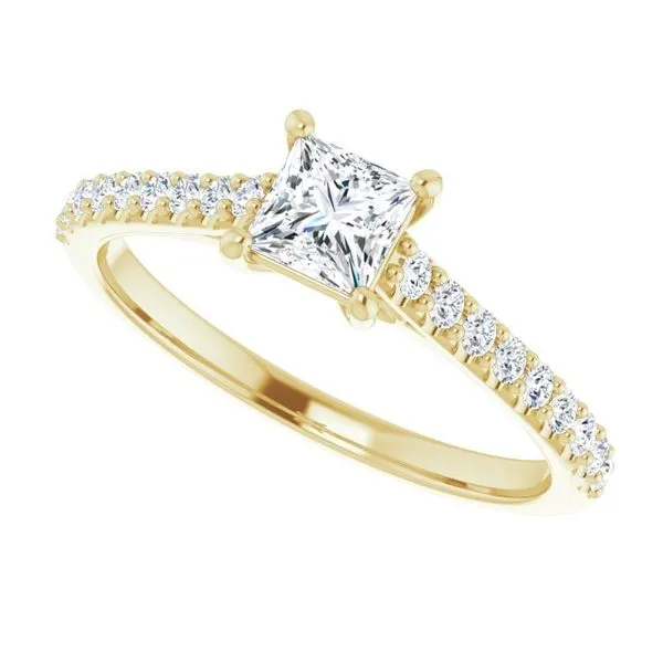 Accented Infinity-Inspired Engagement Ring Image 5 The Jewelry Source El Segundo, CA