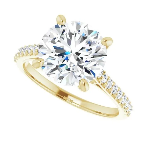 Accented Infinity-Inspired Engagement Ring Image 5 J. Thomas Jewelers Rochester Hills, MI