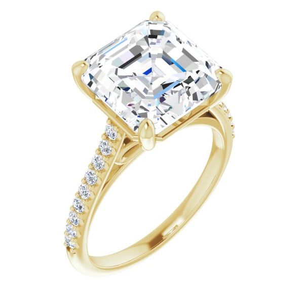 Accented Infinity-Inspired Engagement Ring