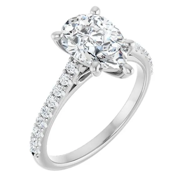 Accented Infinity-Inspired Engagement Ring JF Jones Jewelers Rochester, NY