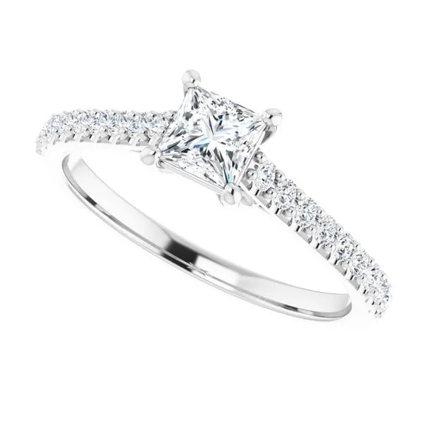 Accented Infinity-Inspired Engagement Ring Image 5 Paul James Jewelers Angels Camp, CA