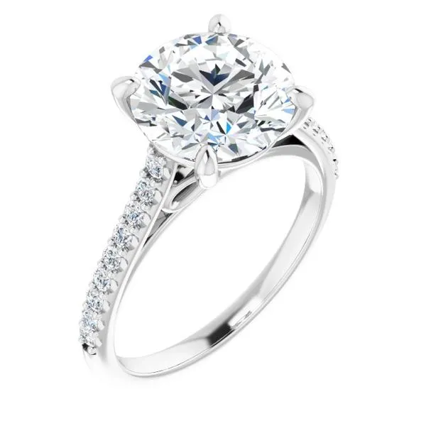 Accented Infinity-Inspired Engagement Ring Don's Jewelry & Design Washington, IA