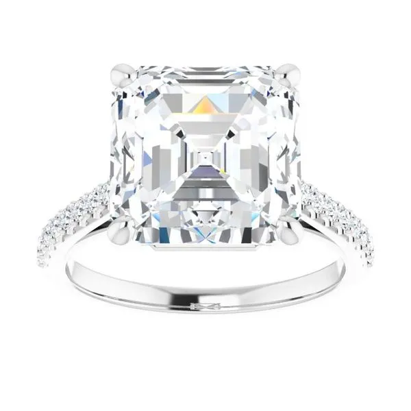 Accented Infinity-Inspired Engagement Ring Image 3 J. West Jewelers Round Rock, TX