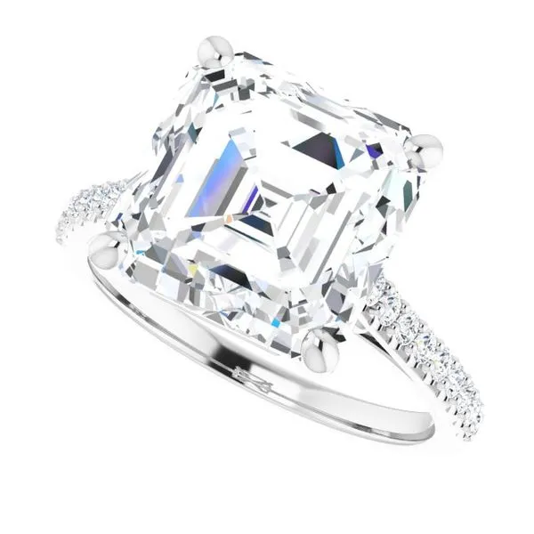 Accented Infinity-Inspired Engagement Ring Image 5 Hudson Valley Goldsmith New Paltz, NY