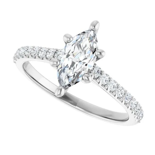 Accented Infinity-Inspired Engagement Ring Image 5 Vulcan's Forge LLC KANSAS CITY, MO