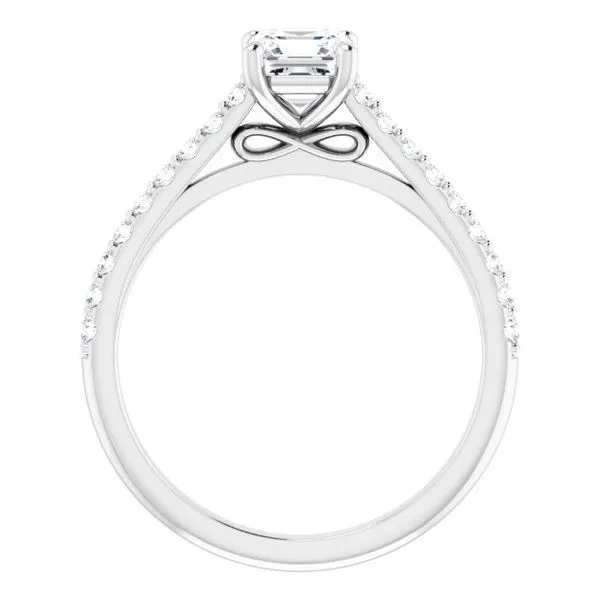 Accented Infinity-Inspired Engagement Ring Image 2 Northwood Jewelers Northwood, OH