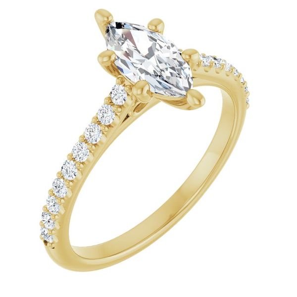 Accented Infinity-Inspired Engagement Ring