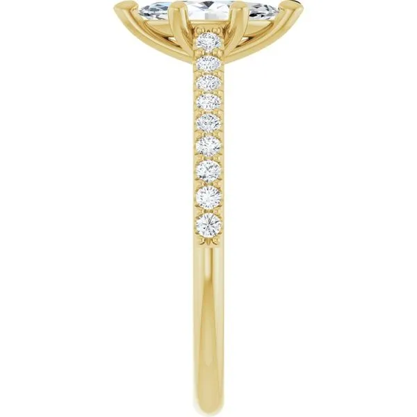 Accented Infinity-Inspired Engagement Ring Image 4 Hudson Valley Goldsmith New Paltz, NY