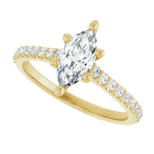 Accented Infinity-Inspired Engagement Ring Image 5 JF Jones Jewelers Rochester, NY