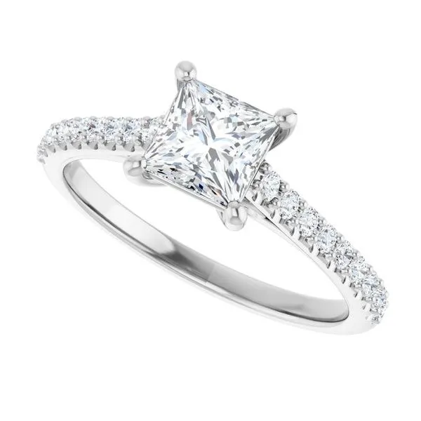 Accented Infinity-Inspired Engagement Ring Image 5 Northwood Jewelers Northwood, OH
