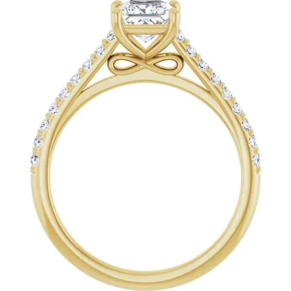 Accented Infinity-Inspired Engagement Ring Image 2 The Jewelry Source El Segundo, CA