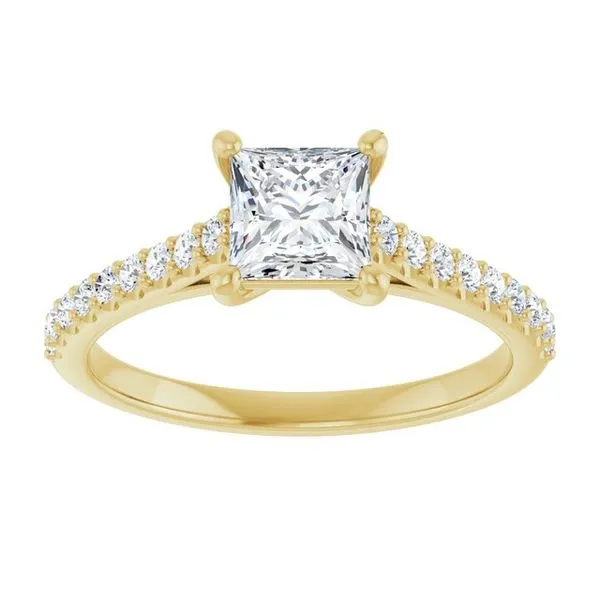 Accented Infinity-Inspired Engagement Ring Image 3 JF Jones Jewelers Rochester, NY