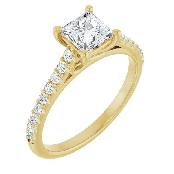 Accented Infinity-Inspired Engagement Ring J. Thomas Jewelers Rochester Hills, MI