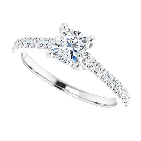 Accented Infinity-Inspired Engagement Ring Image 5 The Jewelry Source El Segundo, CA