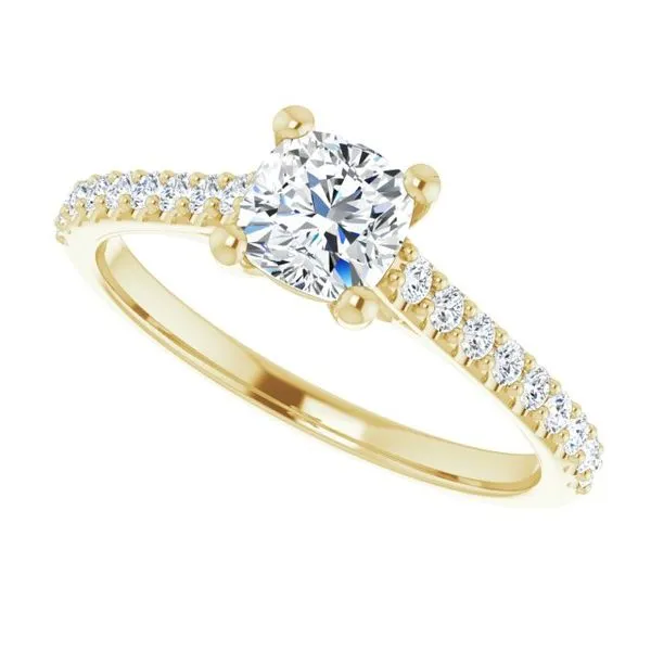 Accented Infinity-Inspired Engagement Ring Image 5 J. Thomas Jewelers Rochester Hills, MI