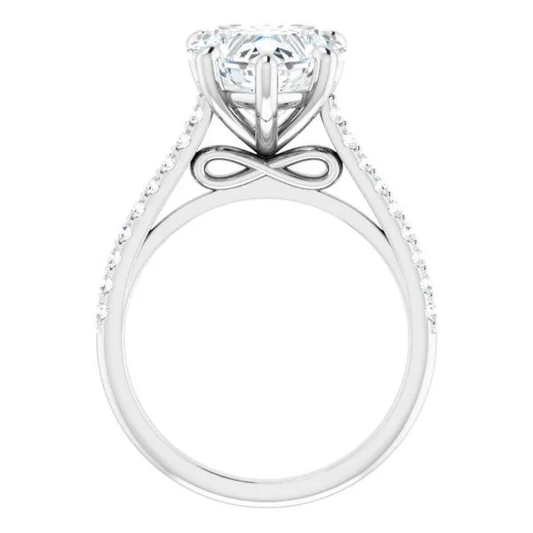 Accented Infinity-Inspired Engagement Ring Image 2 J. Thomas Jewelers Rochester Hills, MI