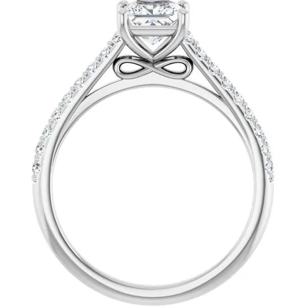 Accented Infinity-Inspired Engagement Ring Image 2 Vulcan's Forge LLC KANSAS CITY, MO