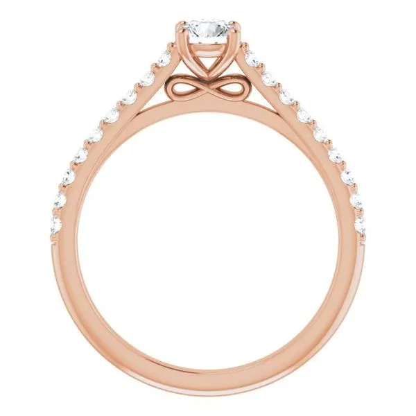 Accented Infinity-Inspired Engagement Ring Image 2 J. Thomas Jewelers Rochester Hills, MI