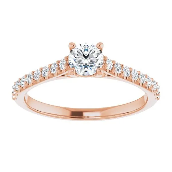 Accented Infinity-Inspired Engagement Ring Image 3 J. Thomas Jewelers Rochester Hills, MI