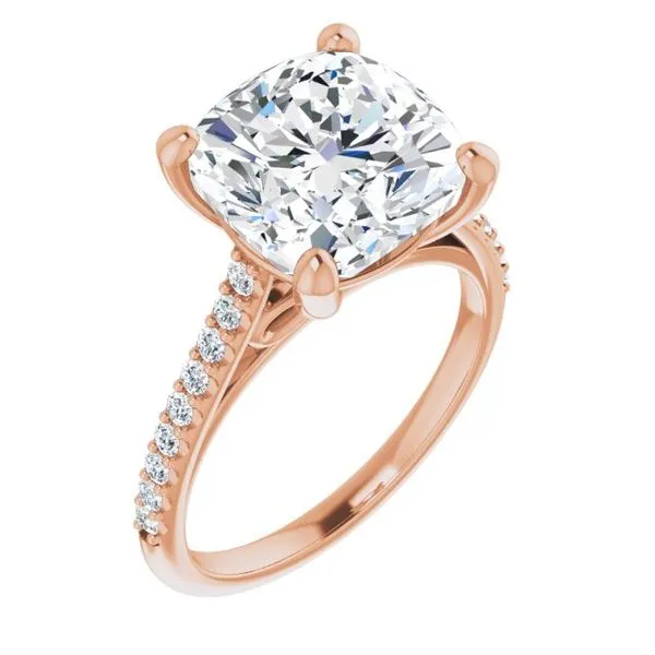 Accented Infinity-Inspired Engagement Ring JF Jones Jewelers Rochester, NY