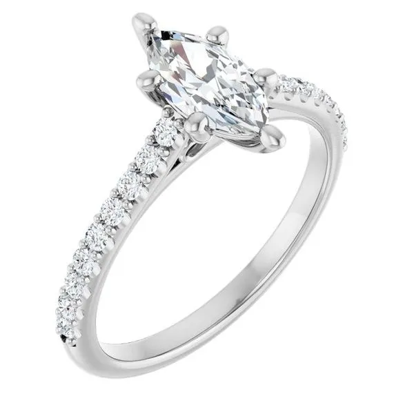 Accented Infinity-Inspired Engagement Ring Mark Jewellers La Crosse, WI