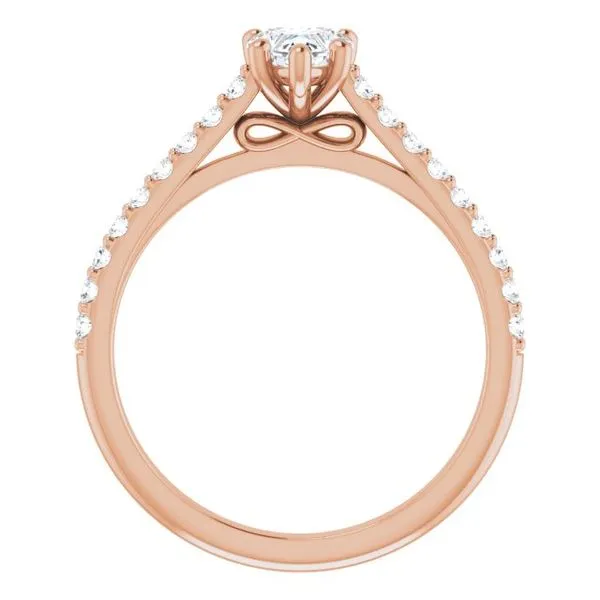 Accented Infinity-Inspired Engagement Ring Image 2 Raleigh Diamond Fine Jewelry Raleigh, NC