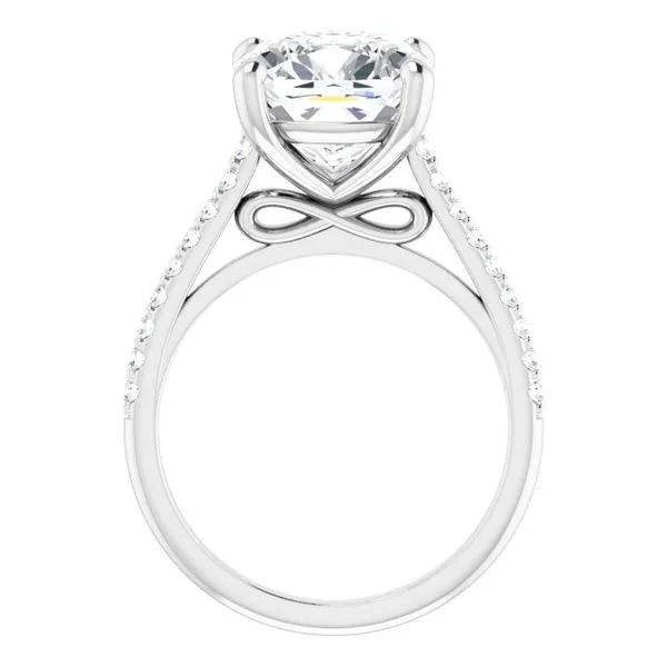 Accented Infinity-Inspired Engagement Ring Image 2 The Jewelry Source El Segundo, CA