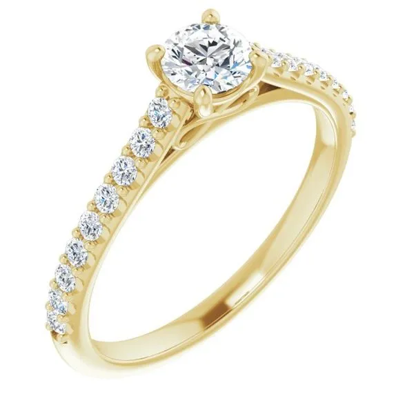 Accented Infinity-Inspired Engagement Ring J. West Jewelers Round Rock, TX
