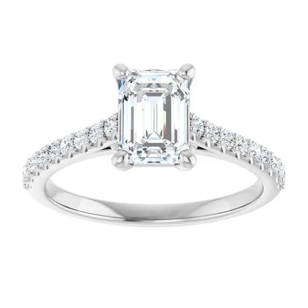 Accented Infinity-Inspired Engagement Ring Image 3 J. Thomas Jewelers Rochester Hills, MI