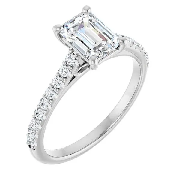 Accented Infinity-Inspired Engagement Ring Michael Szwed Jewelers Longmeadow, MA