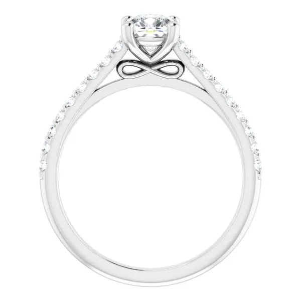 Accented Infinity-Inspired Engagement Ring Image 2 JF Jones Jewelers Rochester, NY