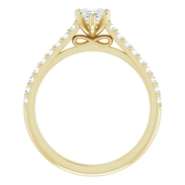 Accented Infinity-Inspired Engagement Ring Image 2 J. Thomas Jewelers Rochester Hills, MI