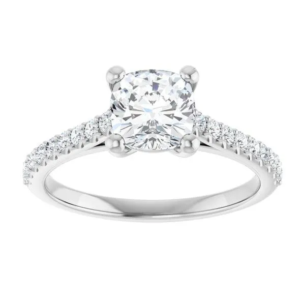 Accented Infinity-Inspired Engagement Ring Image 3 JF Jones Jewelers Rochester, NY