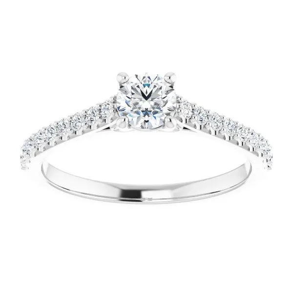 Accented Infinity-Inspired Engagement Ring Image 3 J. West Jewelers Round Rock, TX