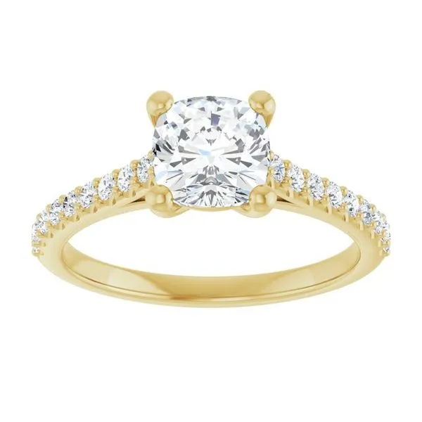 Accented Infinity-Inspired Engagement Ring Image 3 J. Thomas Jewelers Rochester Hills, MI