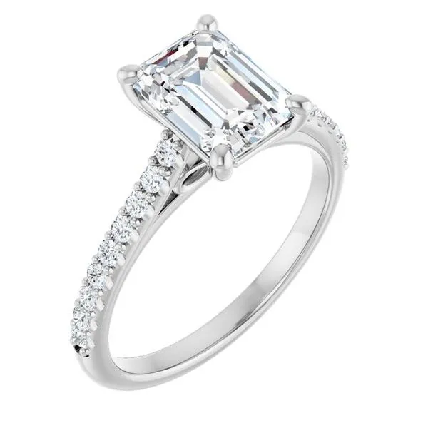 Accented Infinity-Inspired Engagement Ring Arezzo Jewelers Elmwood Park, IL