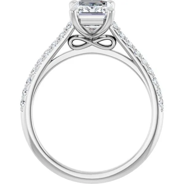 Accented Infinity-Inspired Engagement Ring Image 2 Don's Jewelry & Design Washington, IA