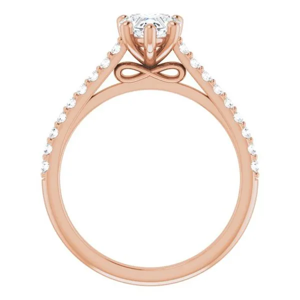 Accented Infinity-Inspired Engagement Ring Image 2 J. West Jewelers Round Rock, TX