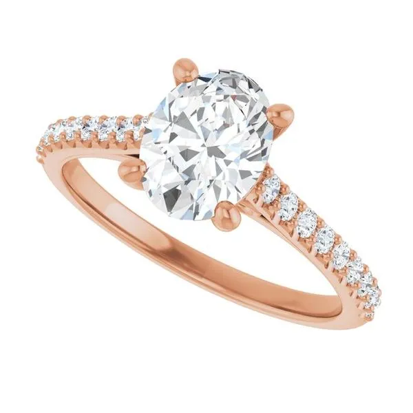 Accented Infinity-Inspired Engagement Ring Image 5 Hudson Valley Goldsmith New Paltz, NY