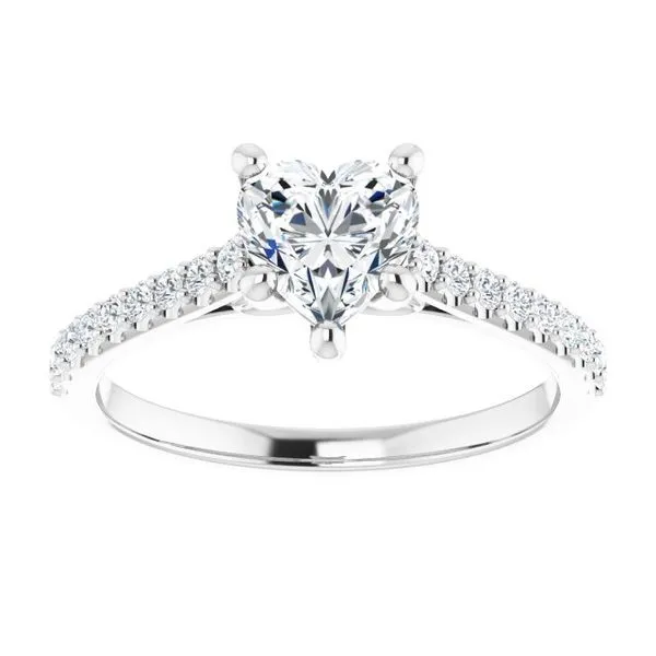 Accented Infinity-Inspired Engagement Ring Image 3 Banks Jewelers Burnsville, NC