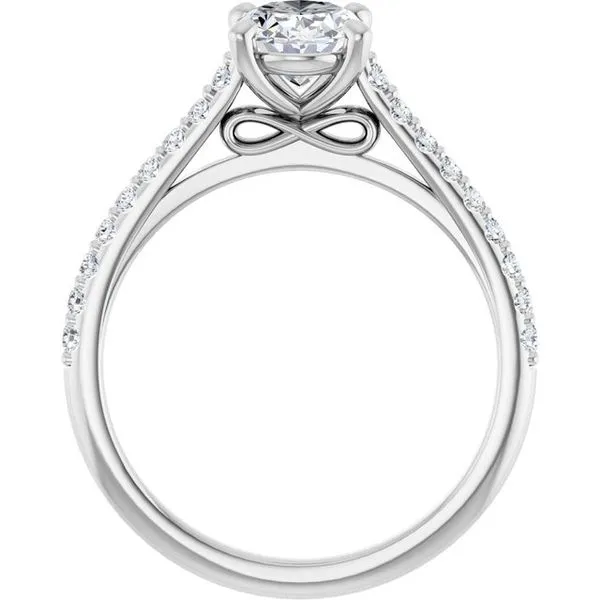 Accented Infinity-Inspired Engagement Ring Image 2 The Jewelry Source El Segundo, CA