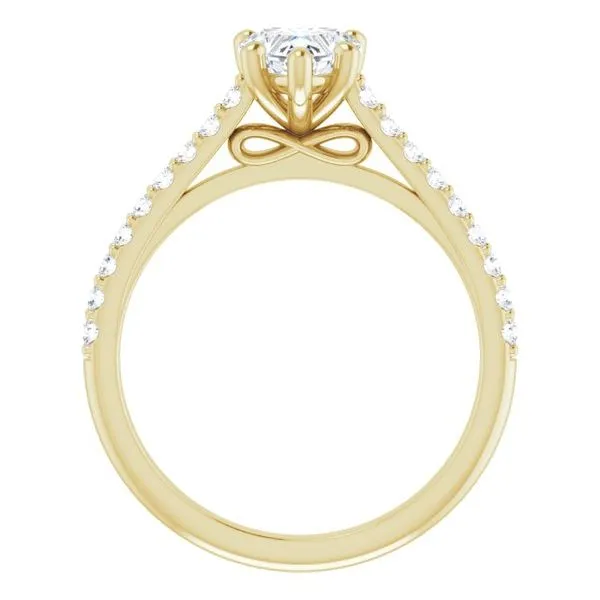 Accented Infinity-Inspired Engagement Ring Image 2 J. West Jewelers Round Rock, TX