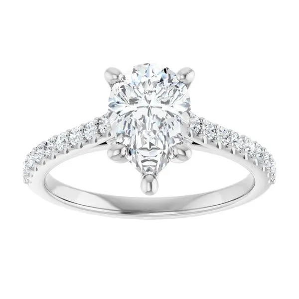 Accented Infinity-Inspired Engagement Ring Image 3 Austin's Fine Diamonds & Jewelry Lyndhurst, NJ