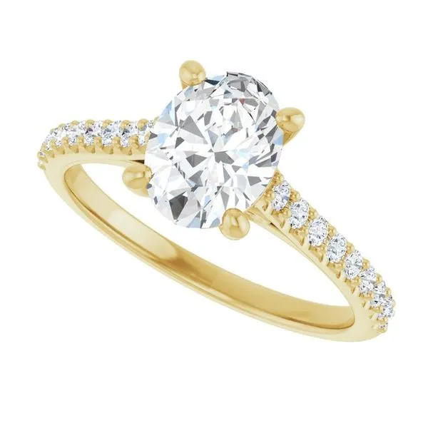 Accented Infinity-Inspired Engagement Ring Image 5 J. Thomas Jewelers Rochester Hills, MI