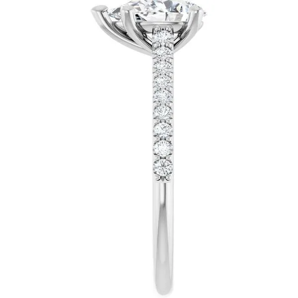 Accented Infinity-Inspired Engagement Ring Image 4 Hudson Valley Goldsmith New Paltz, NY