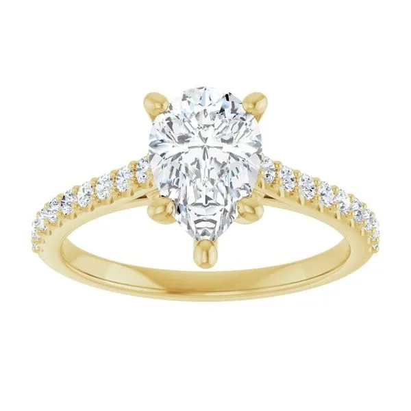 Accented Infinity-Inspired Engagement Ring Image 3 J. Thomas Jewelers Rochester Hills, MI
