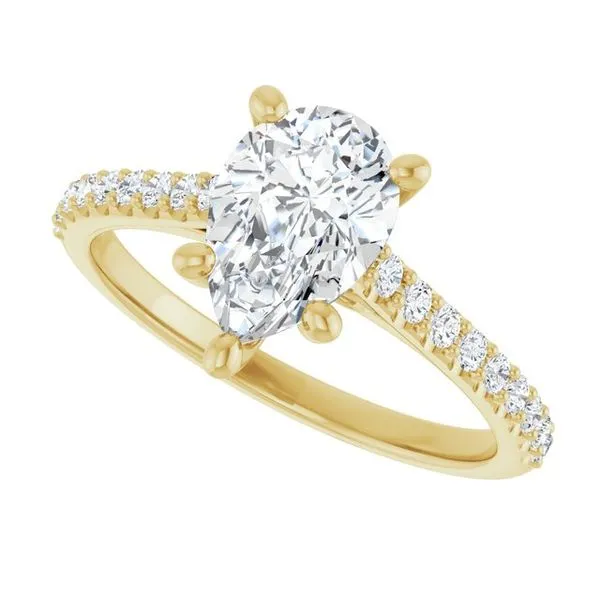 Accented Infinity-Inspired Engagement Ring Image 5 Hudson Valley Goldsmith New Paltz, NY