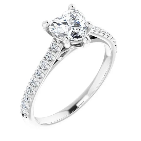 Accented Infinity-Inspired Engagement Ring Morin Jewelers Southbridge, MA