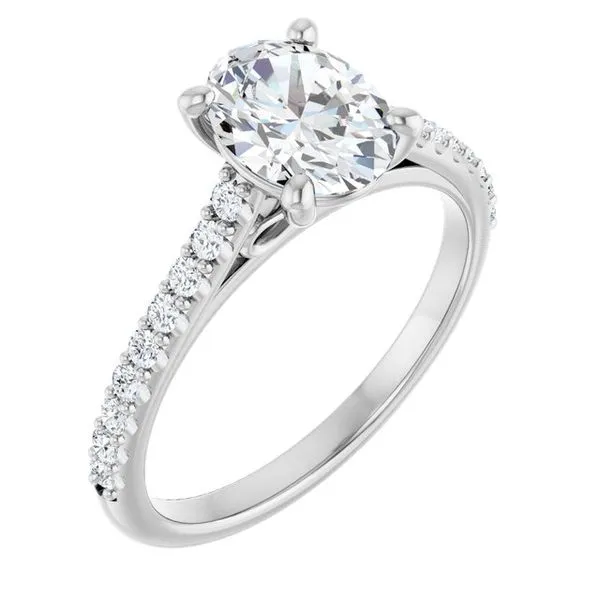 Accented Infinity-Inspired Engagement Ring Don's Jewelry & Design Washington, IA